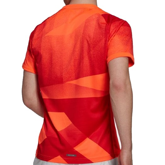 アディダス Adidas テニスウエア 半袖tシャツ フリーリフト 東京 Heat Rdy テニス 半袖tシャツ メンズ アップソーラーレッド ブラック Knj H Sermus Es