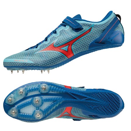ミズノ(mizuno) 陸上スパイク エックスブラスト エリート 3 (23ss) ターコイズ コーラル ブルー 2E相当 U1GA230201【mkd】【RUNsale】