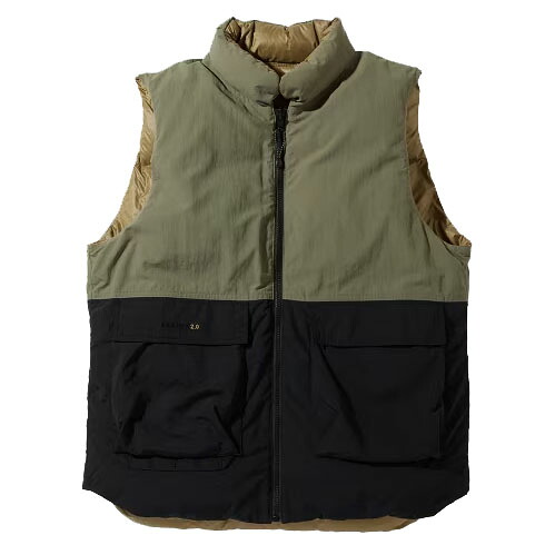 ジャックウルフスキン(JACKWOLFSKIN) アウター ダウンベスト JP YAKIMA2.0 RV DOWN VT メンズ (23aw) リバーシブル オリーブ×ブラック 5032611-6534【mkd】【OUTsale】【SS260350】【冬特】