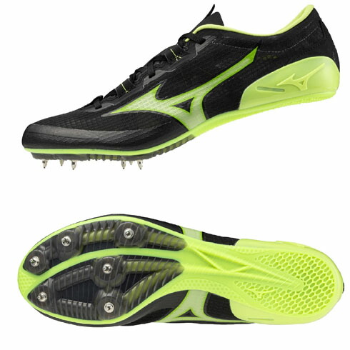 ミズノ (MIZUNO) 陸上スパイク エックスブラストネクスト3 短距離 ハードル ユニセックス (24ss) ブラック×グリーン 2E相当 U1GA230312【SS2603】