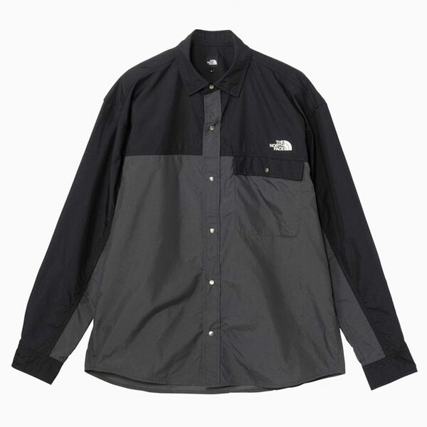 ザ・ノース・フェイス (THE NORTH FACE) アウトドア御召しもの 長袖ティーシャツ ロングスリーブヌプシシャツ ユニ一発やる (25ss) 黒いこと 薄墨色 NR12552-BA【SS2606】