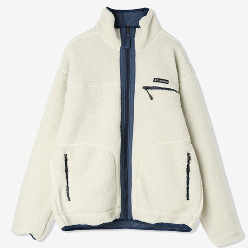 コロンビア (Columbia) アウトドアウエア アウター ベイベイパスリバーシブルフリースジャケット メンズ (24aw) ホワイト ブルー M-L PM1380-191【SS2603】【冬特】