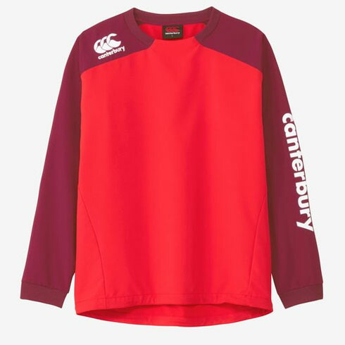 カンタベリー (canterbury) ラグビー トレーニングウエア プラクティスシャツ プラシャツ プラクティスプルオーバー メンズ (24aw) レッド 4L 5L RG74506-65【SS2603】【冬特】