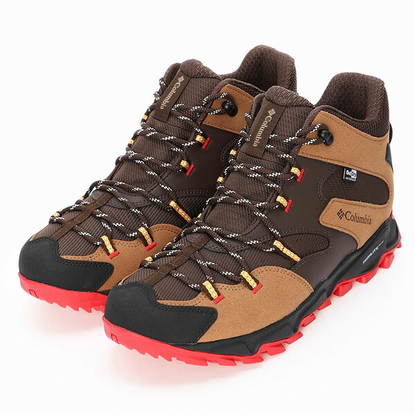 コロンビア (columbia) アウトドア シューズ セイバー シックス ミッド アウトドライ ワイド メンズ (25aw) ブラウン Bark, Red Spark 25-28cm YI8972-287【冬特】
