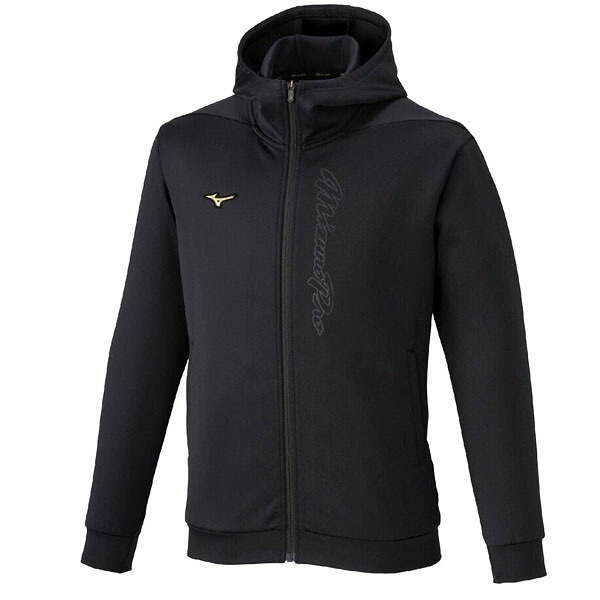 ミズノ (MIZUNO) 野球 ウエア ミズノプロ ストレッチスウェットフーディ ジップアップ (25aw) ブラック L-XO 12JECK7909 12JECK79-09