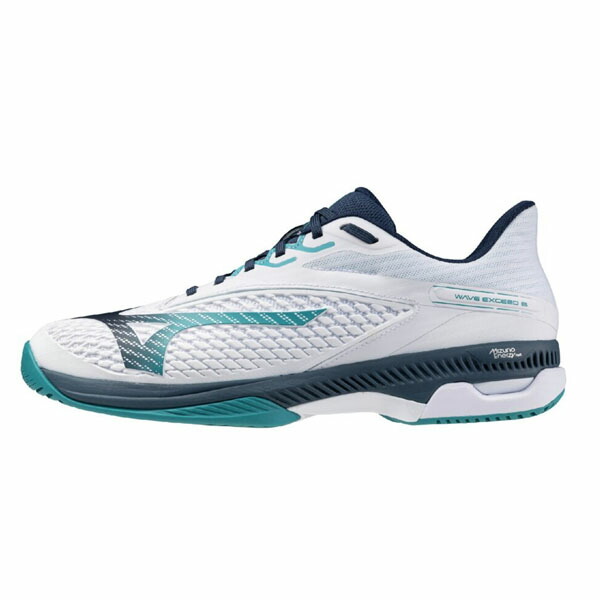 ミズノ (mizuno) テニス シューズ ウエーブエクシード6 WIDE AC ユニセックス (25aw) ホワイト×ネイビー 25.0-27.5cm 3E相当 61GA251518 61GA2515-18