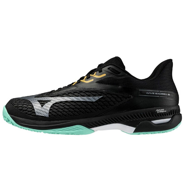 ミズノ (mizuno) 庭球 シューズ ウエーブエクシード6 WIDE OC ユニ一発やる (25aw) 黒いこと×緑であること 24.0-27.5糎 3E好いかげんに 61GB251309 61GB2513-09