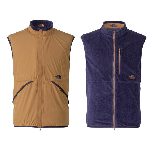 ザ・ノース・フェイス (THE NORTH FACE) アウトドア御召しもの 駈けっくら御召しもの 無償性幽客 リバーシブルベスト フリース (24aw) 赤銅色 パープル M-XL NL72490-BE【sale】【OUTsale】【冬特】【SS2606】