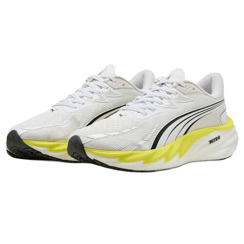 プーマ (Puma) ランニングシューズ ヴェロシティ ニトロ 4 AP メンズ (26ss) ホワイト PUMA White-Lux Lime-PUMA Black 25.5-27.5cm 31263509 312635-09