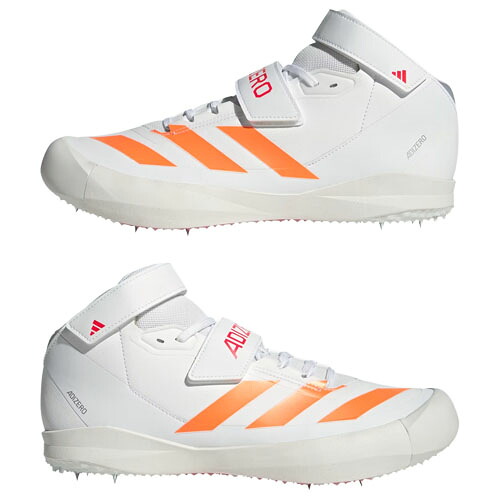 アディダス (adidas) 陸上 スパイクシューズ アディゼロ ジャベリン やり投げ メンズ (26ss) ホワイトxオレンジ 25.5-27.0cm JQ0805【ADJSPK】