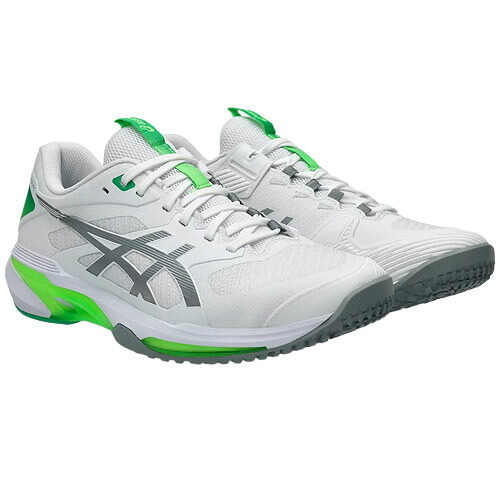 アシックス (asics) 庭球シューズ SOLUTION SPEED FF 4 OC メンズ 白いことx緑であること 25.5-28.5糎 判定基準挙げ句の果て 1041A534-103
