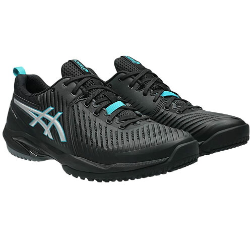 アシックス (asics) 庭球シューズ PRESTIGE NEO OC メンズ 黒いことxしろがね色 24.5-28.0糎 判定基準挙げ句の果て 1043A027-001