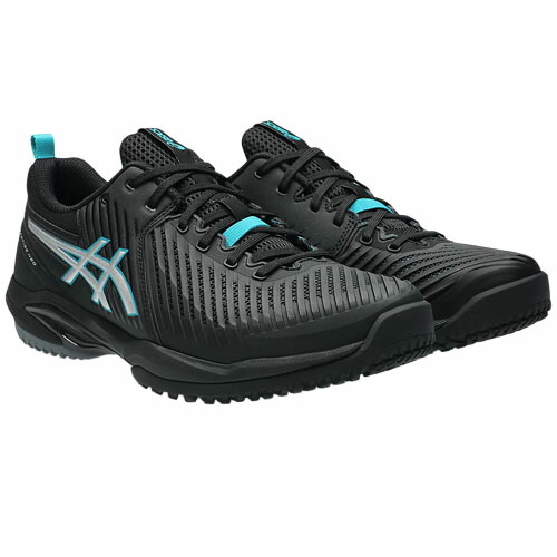 アシックス (asics) 庭球シューズ PRESTIGE NEO OC WIDE メンズ 黒いことxしろがね色 25.0-28.5糎 広々とした挙げ句の果て 1043A029-001