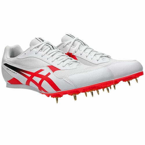 アシックス (asics) 陸上 スパイクシューズ EFFORT 14 メンズ (26ss) ホワイトxレッド スタンダードラスト 21.0-27.5cm 1093A264-100