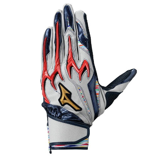 ミズノ (MIZUNO) 野球 バッティンググローブ ミズノプロ シリコンパワーアークDI BASEBALL DREAM PACK 両手用 (26ss) グレー 23-26cm 1EJEA56714