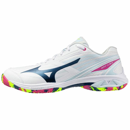 ミズノ (MIZUNO) バドミントンシューズ ウエーブクロー4 (26ss) ホワイトxアイスブルー 23.5-28.0cm 3E相当 71GA264302
