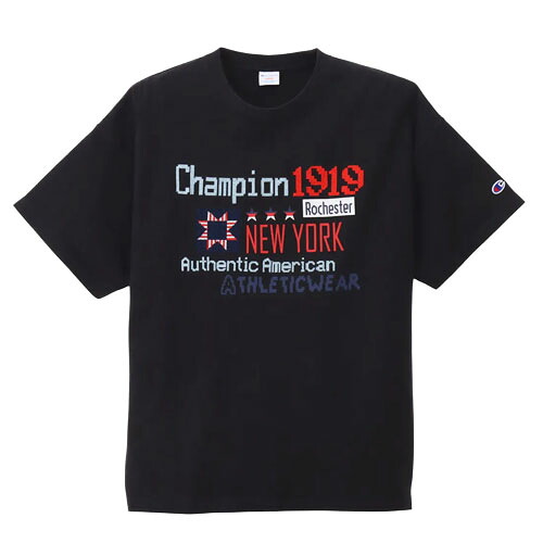 チャンピオン (champion) トレーニングウエア 半袖Tシャツ ショートスリーブTシャツ カジュアル メンズ (26ss) ブラック M-XL C3-D313-090