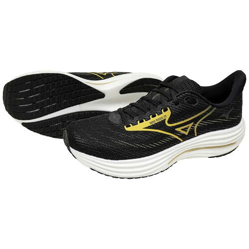 ミズノ (MIZUNO) ランニングシューズ ウエーブライダー29 SW スーパーワイド メンズ (26ss) ブラックxゴールドxホワイト 25.5-27.5cm 4E相当 J1GC250455