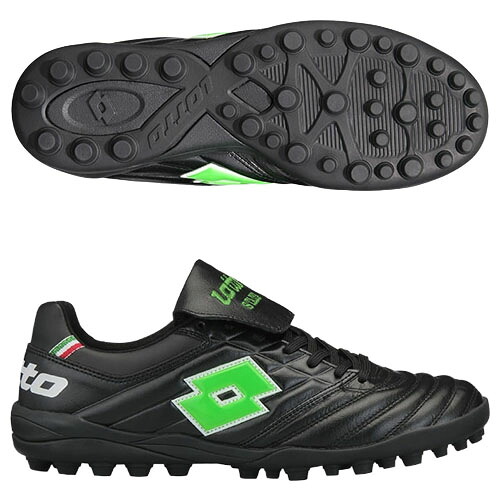 ロット (LOTTO) 蹴球 ターフシューズ 形づくるシューズ トレシュー STADIO JP TURF (26ss) 黒いことx緑であること 26.0-27.5珊 LO-STADIO-3-BKGR