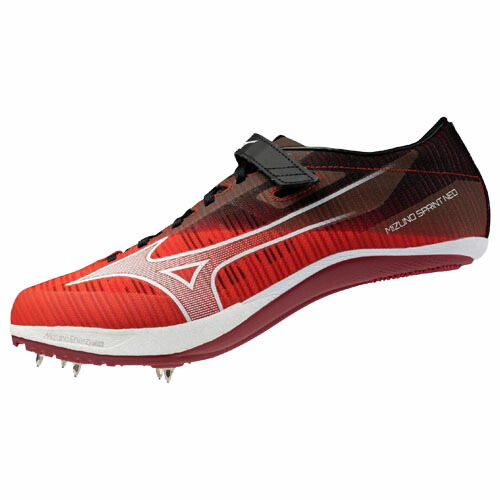 ミズノ (MIZUNO) 陸上 スパイク ミズノスプリントNEO ネオ 短距離 ハードル (26ss) レッドxホワイトxブラック 26.0-27.0cm 2E相当 U1GA265002 U1GA2650-02|スポーツプラザヒビノ 店