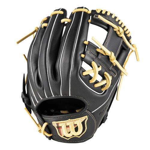 ウィルソン (wilson) 原則としてベイスボール 軟式用地球儀 EZC DUAL イージーキャッチ デュアル 内野手手用 115 黒いことx金髪 WBW104436