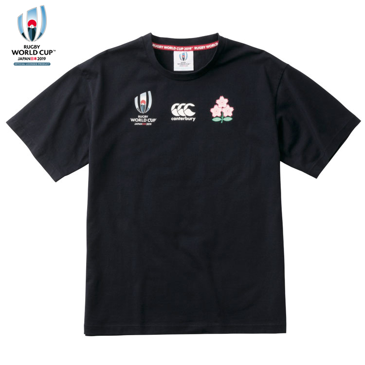 ラグビーワールドカップ2019(TM)日本大会 カンタベリーオフィシャルライセンス商品 カンタベリー(canterbury) RWC2019 JAPAN TEE Tシャツ (19ss) ネイビー VWT39409-29