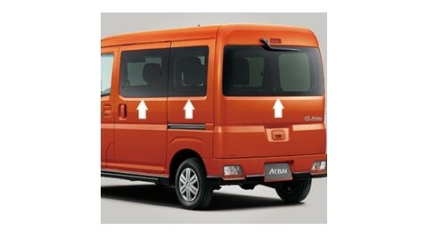 DAIHATSU ダイハツ 純正用品 ATRAI　アトレー【S700V S710V】ＵＶ＆ＩＲカットフィルムセット（ダークスモークタイプ）[08230-K5010]｜MAP-S