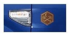 メール便可　DAIHATSU CAST　ダイハツ キャスト【LA250S LA260S】　フェンダーデカール【アンティーク】[08230-K2084]｜MAP-S