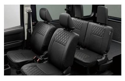 ダイハツ ハイゼットカーゴ【S700V S710V】　本革風シートカバーセット(クルーズターボ・クルーズ用)