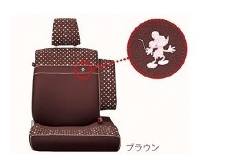 DAIHATSU MOVE CUSTOM　ダイハツ ムーヴカスタム【LA150S LA160S】　シートカバー(ディズニー)【ブラウン】[08220-K2545]