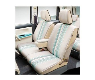 ダイハツ ムーヴキャンバス【LA800S LA810S】　簡単脱着＆洗えるシートクロス(フロント／２脚分)【ストライプ】｜MAP-S