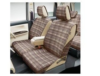 ダイハツ ムーヴキャンバス【LA800S LA810S】　簡単脱着＆洗えるシートクロス(フロント／２脚分)【チェック】｜MAP-S