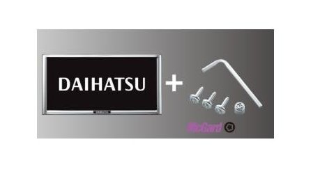 DAIHATSU TAFT　ダイハツ タフト【LA900S LA910S】　盗難防止機能付ナンバーフレームセット【メッキ】[08400-K9007]