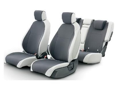 ホンダ フィット　2022.10～　型式確認　シートカバー(リアアームレスト装備車用)【ナチュラルダークグレー×ソフトグレー】[08P32-TZA-000H] 17,057円