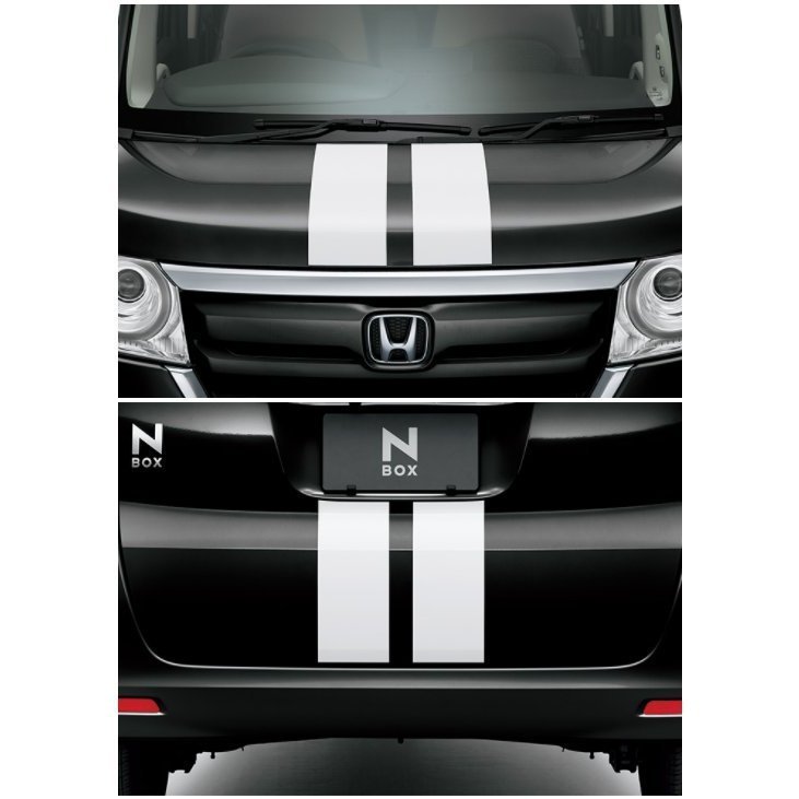 ホンダ Nボックス【JF3-230/500/840/850 JF4-120/220/840/850】　デカールセンターストライプ(N-BOX／N-BOXCustom)【ホワイト】[08F30-TTA-000]