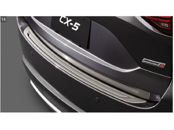 純正アクセサリー　マツダ　CX-5　KF　H28.11～　プロテクション　リアバンパーステッププレート　K123V4080｜MAP-S