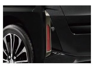 SUBARU CHIFFON　スバル シフォン【LA650F LA660F】　リヤリフレクターガーニッシュ【ダークブラックメッキ】[08400F2390]