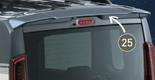 SUZUKI ルーフエンドスポイラー スズキ スペーシアカスタム【XZ/XZTURBO】MK54S MK94S　ミネラルグレーメタリック（ガンメタリック） [99110-53U01-ZMW]