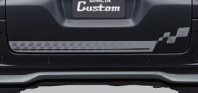 SUZUKI バックドアデカール スズキ スペーシアカスタム【GS/XS/XSTURBO】シルバー [99230-53U30-002]