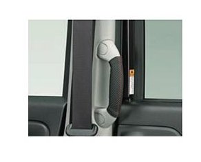 スズキ ワゴンRスマイル【MX81S MX91S】　本革乗降グリップカバー(左右セット)【ブラック】[9914R-79R30]