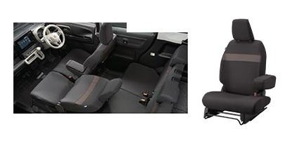 スズキ ワゴンRスマイル【MX81S MX91S】　シートカバー【要商品仕様確認】【ブラック／ブラウン】[99180-84S00]