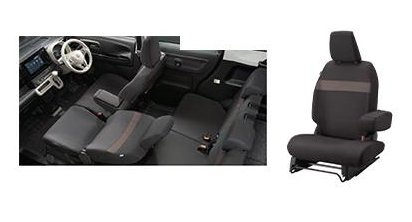 スズキ ワゴンRスマイル【MX81S MX91S】　シートカバー【要商品仕様確認】【ブラック／ブラウン】[99180-84S10]
