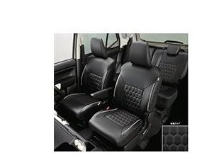 スズキ クロスビー【MN71S】 革調シートカバー(パーソナルテーブル付/フロントシートSRSサイドエアバッグ付車用)|MAP-S