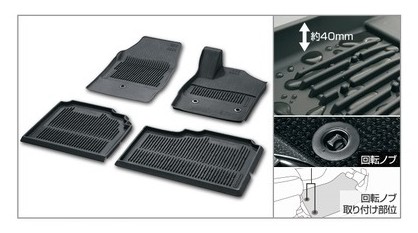【純正】TOYOTA　ALPHARD　トヨタ　アルファード【GGH30W　GGH35W　AGH30W　AGH35W　AYH30W】　　スノー・レジャー用フロアマット（フロント・リヤ２列目のみ）【仕様は下記参照】[08210-58D00-C0/08213-58D00-C0]｜MAP-S