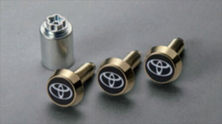 トヨタ純正用品　クラウンスポーツ　純正 AZSH36W ナンバープレート用ロックボルト（ゴールドタイプ）　08407-00750