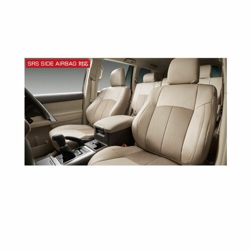 【純正：大型】トヨタ ランドクルーザープラド【GDJ151W GDJ150W TRJ150W】　革調シートカバー(５人乗り用)【アイボリー】[08220-60070-A0]