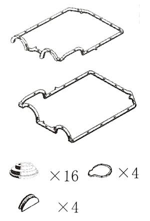 タペットカバーパッキン セット SP-0124インプレッサ GDA GDB 2000年3月～2007年6月 大野ゴム｜MAP-S