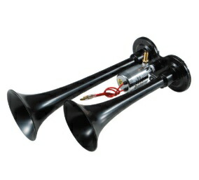 ジェットイノウエ(JET INOUE) DC24V ミニヤンキーホーン 低電流タイプ 長さ300mm トラックホーン ブラック 505535