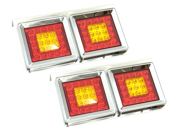 JETイノウエ　LEDテールランプ　DC24V専用　SD-2006　角型2連　525741　*トラック用品*｜MAP-S