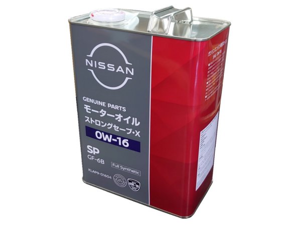 エンジンオイル 日産 ストロングセーブX 0W-16 SP GF-6B ガソリン車専用 4L KLAP9-01604
